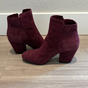 1. State Oxblood Ankle Boots